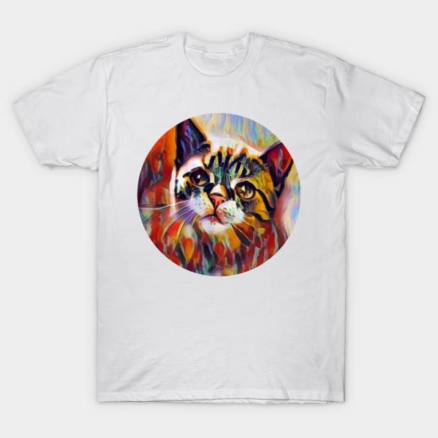 Curled Up floppy cat T-Shirt by GoranDesign